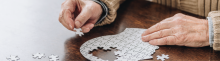 person working on a puzzle